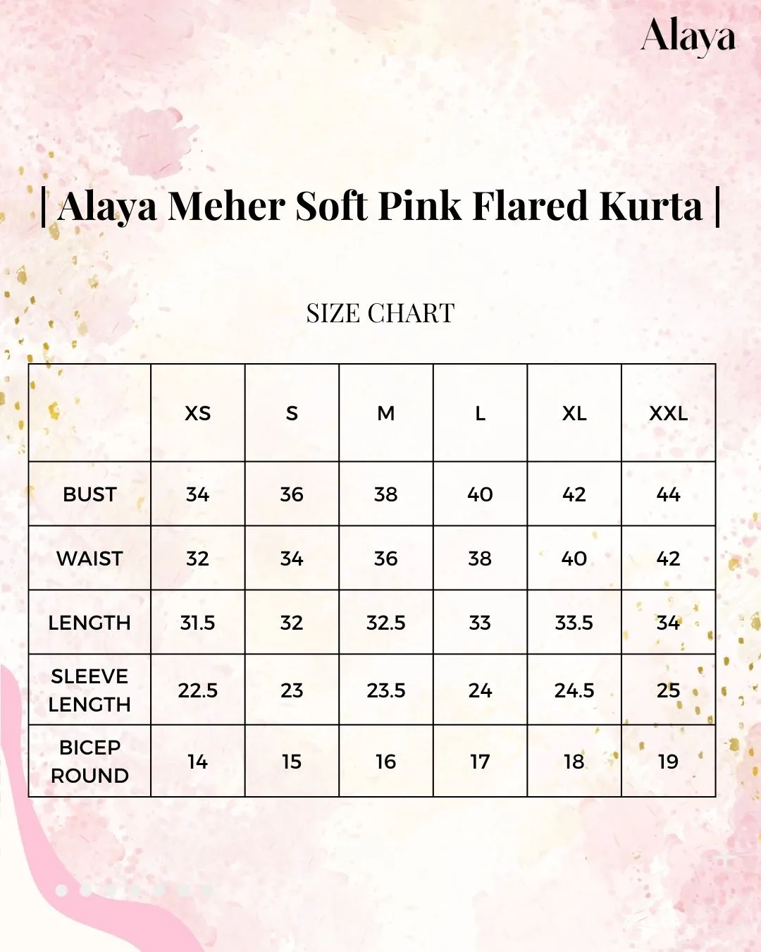 Alaya Meher Soft Pink Flared Kurta Set