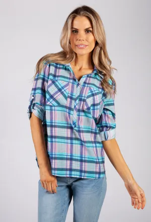 Aqua Checked Shirt