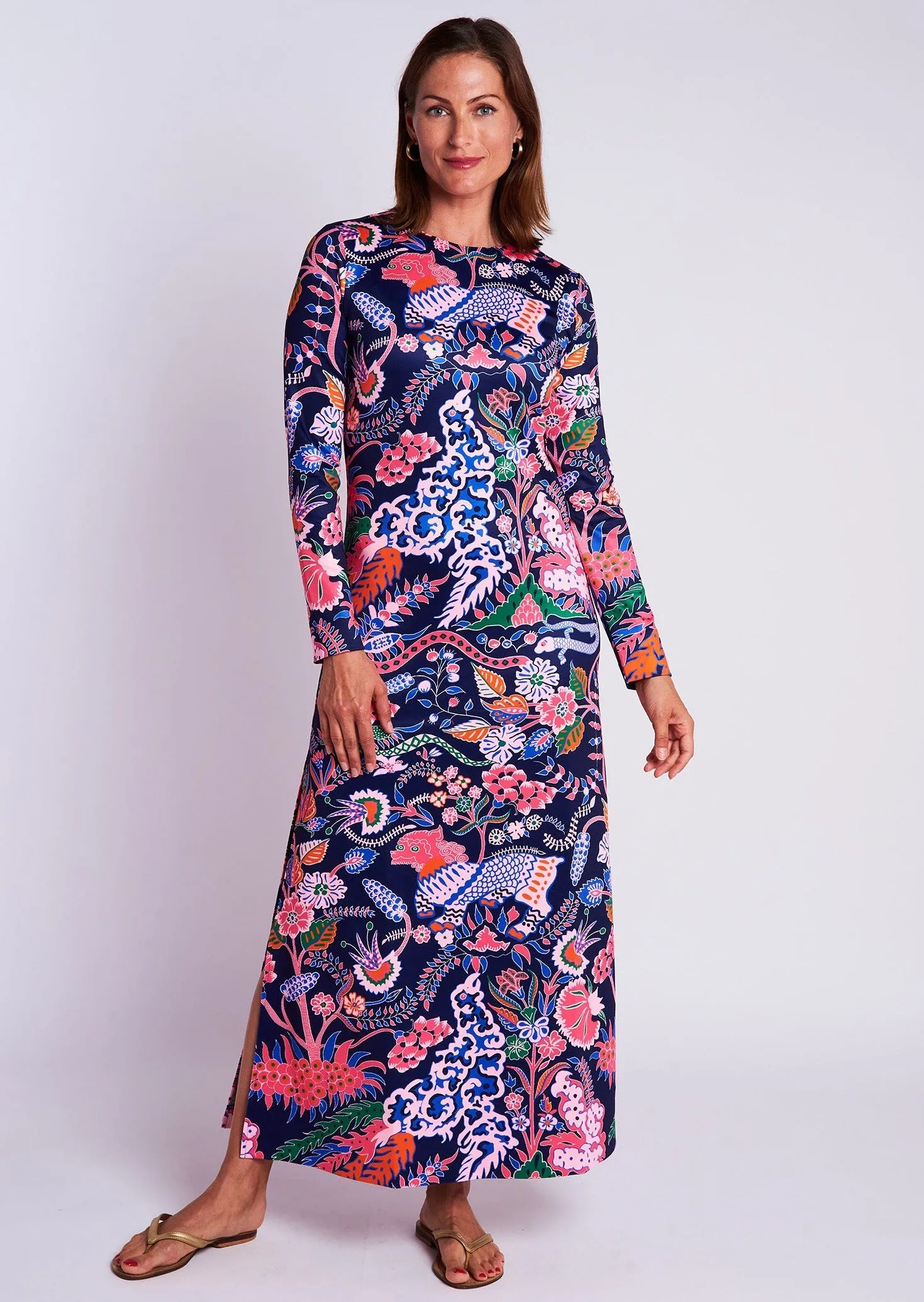 Ashton Dress - Eden Navy Multi