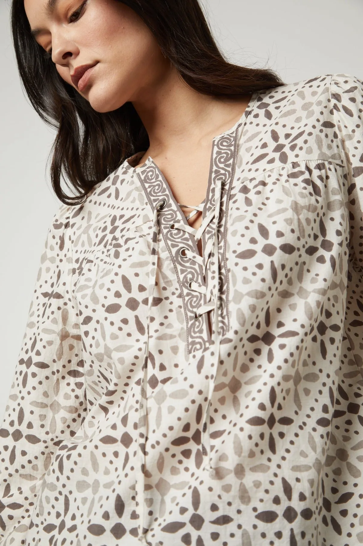 AUDETTE PRINTED BOHO TOP