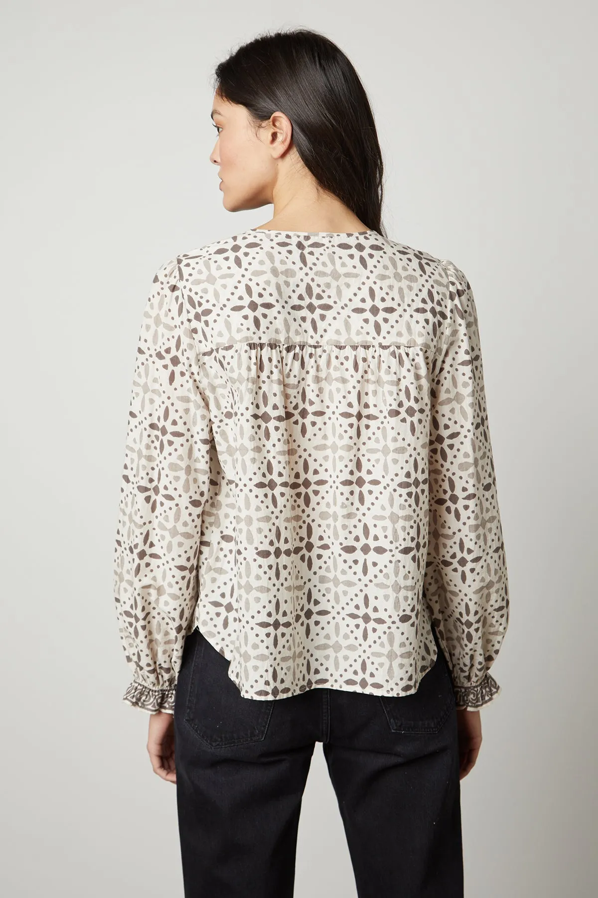 AUDETTE PRINTED BOHO TOP