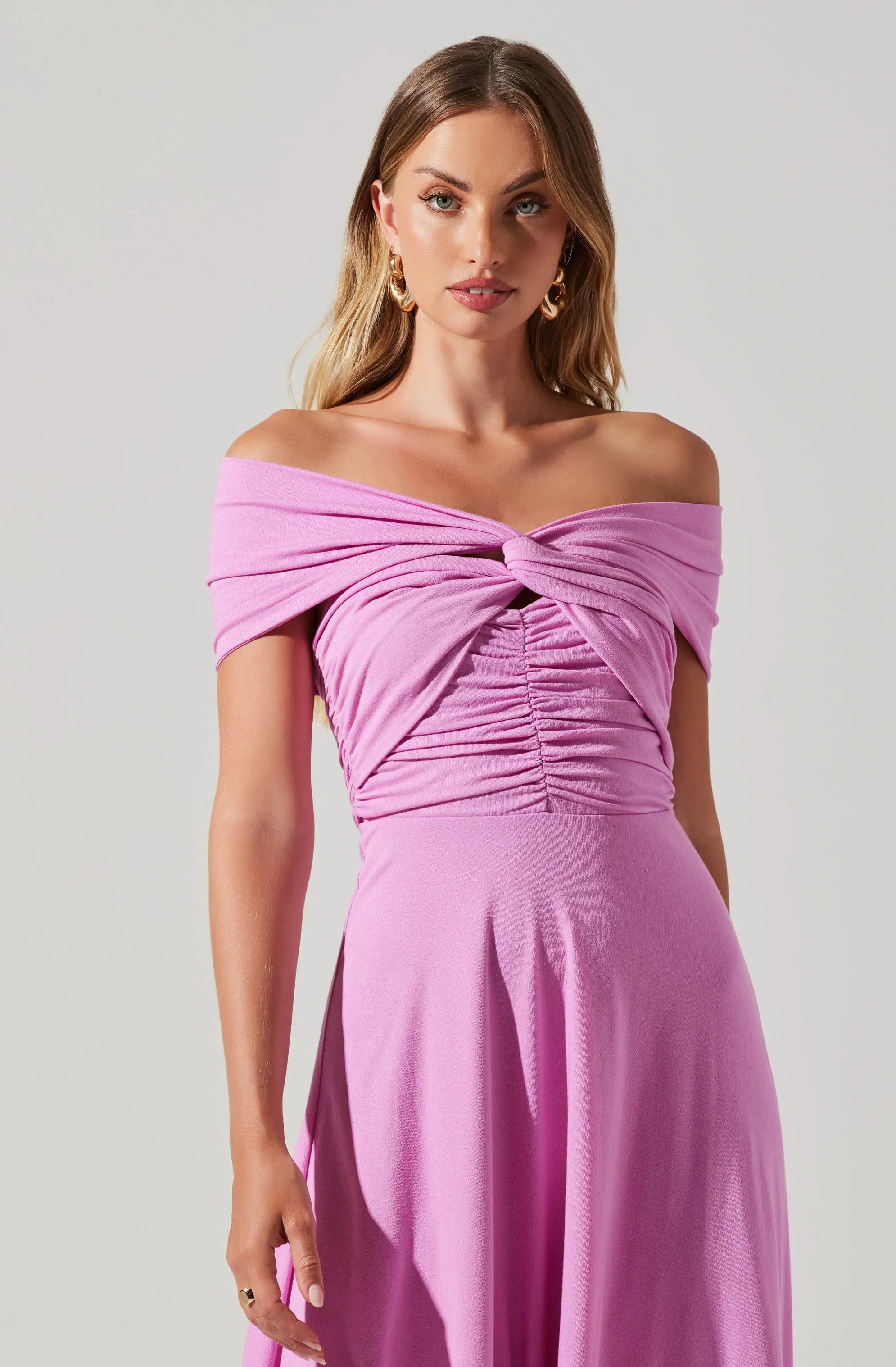 Balto Off Shoulder Midi Dress