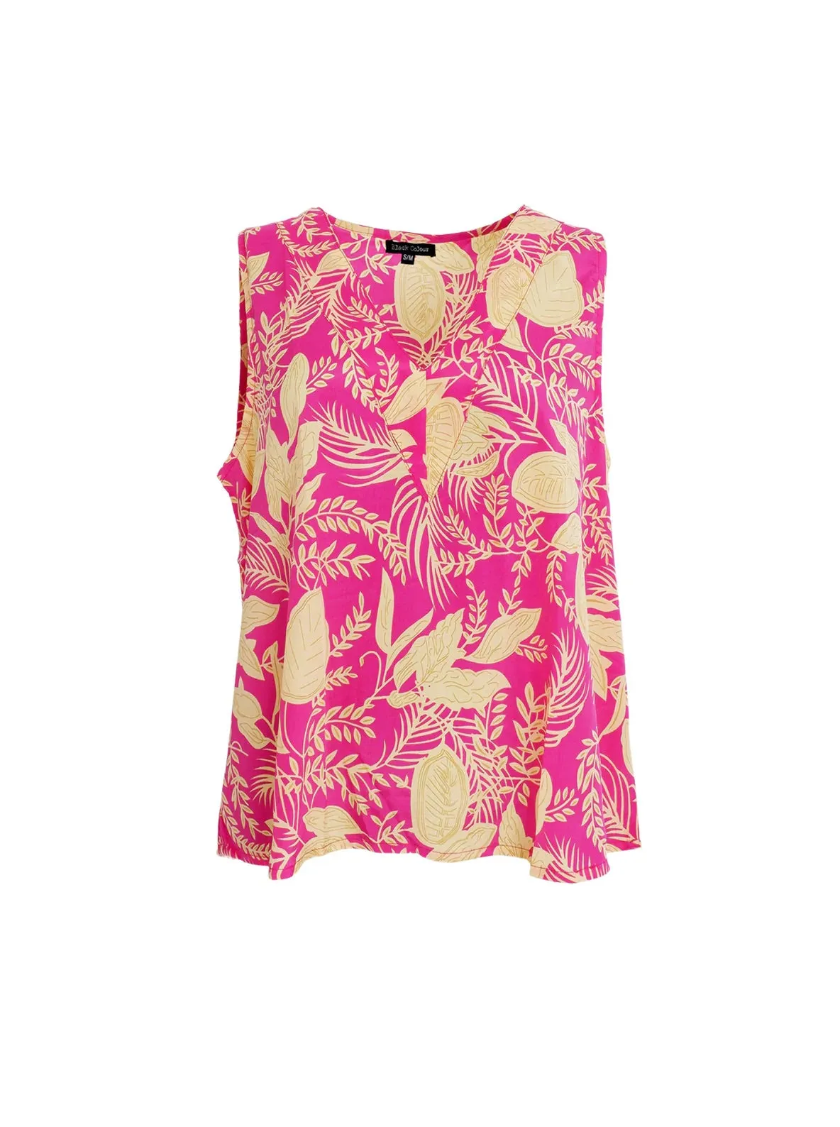 BC Luna V Neck Top Pink Floral