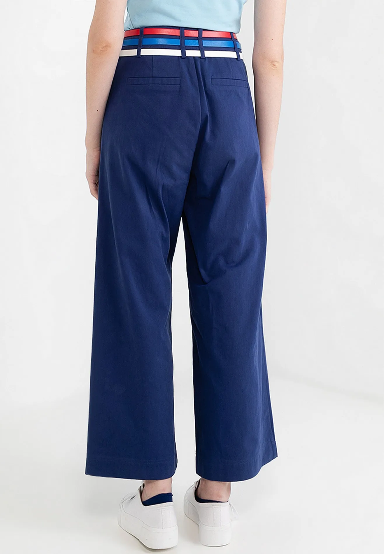 Be Paris Collection: Triple Belted Wide Leg Pants