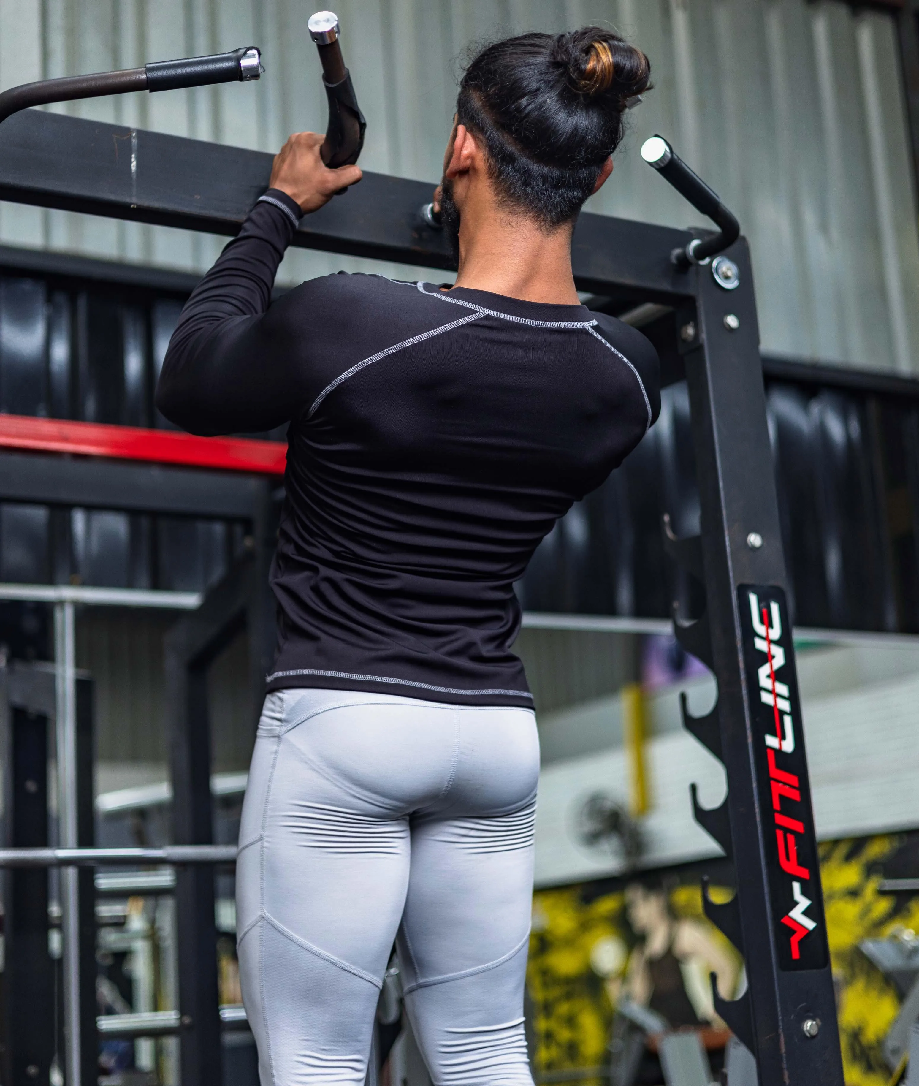 Compression GymX Full Sleeve Tee: Black - Sale