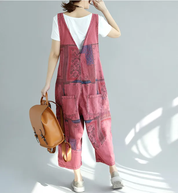 Denim Casual Spring Denim Overall Loose Short Women Jumpsuits QYCQ05114