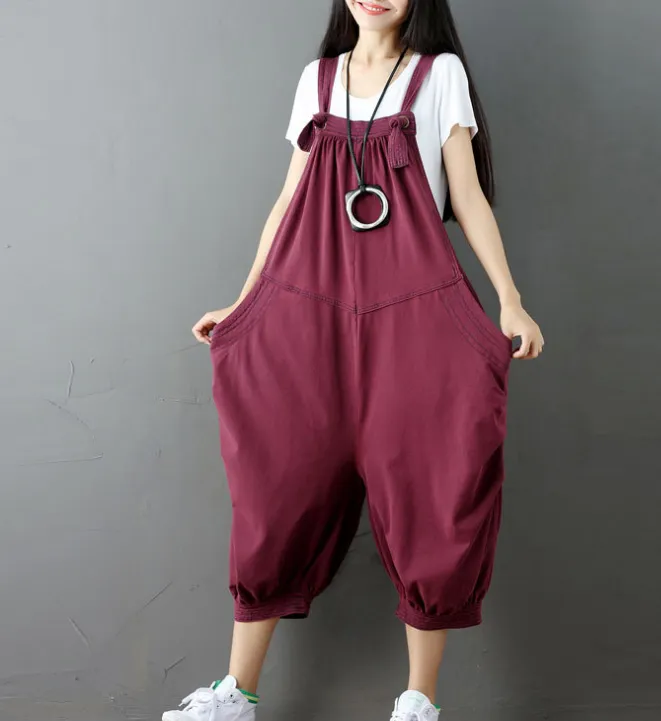 Denim Loose Casual Summer Denim Overall Loose Women Jumpsuits CNHK07253