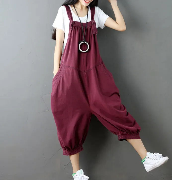 Denim Loose Casual Summer Denim Overall Loose Women Jumpsuits CNHK07253