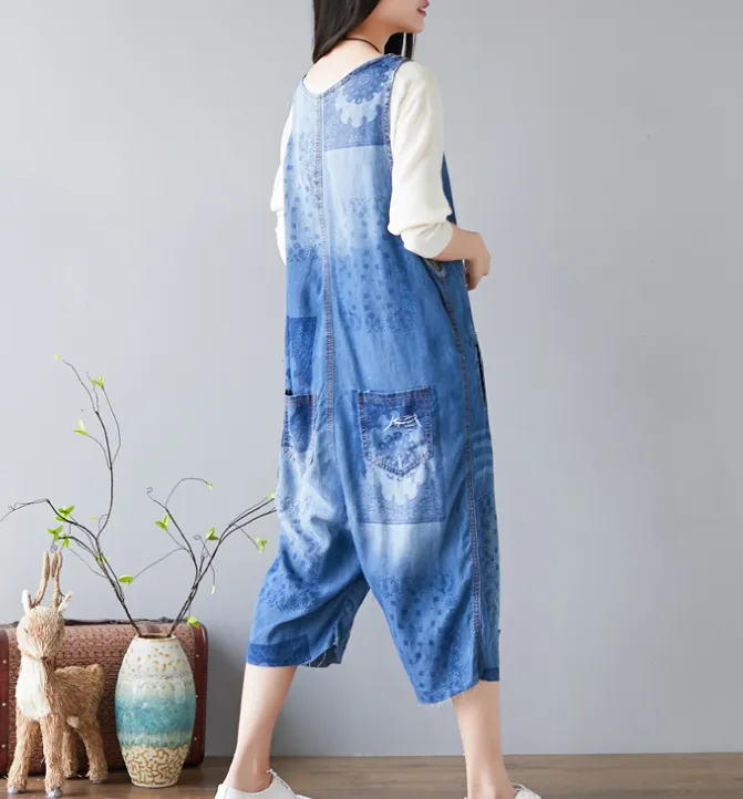 Denim Summer Denim Overall Loose Women Jumpsuits CNHK08024