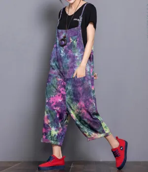 Floral Loose Denim Casual Spring Denim Overall Women Jumpsuits 19