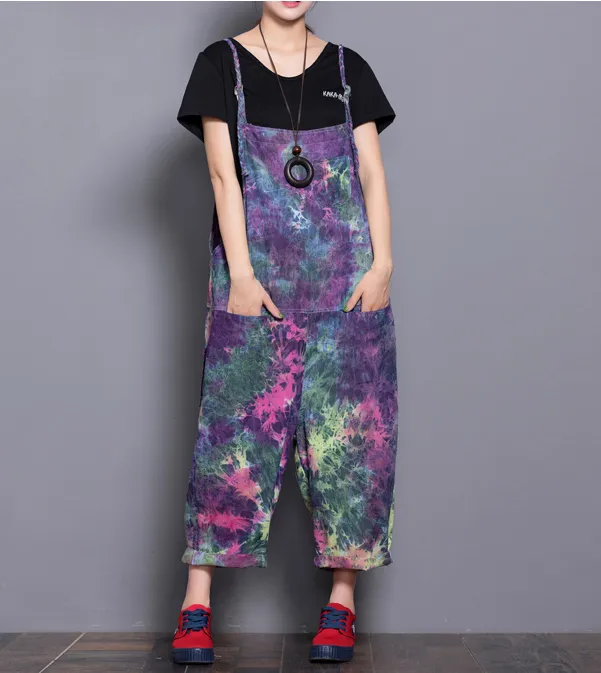 Floral Loose Denim Casual Spring Denim Overall Women Jumpsuits 19