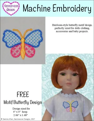 Free Butterfly Machine Embroidery Design