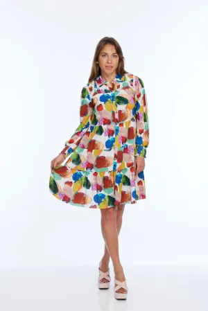 Fuschia Multi Cocktail Dress | Vesta LIOR