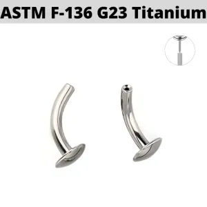 G23 Titanium Threadless Push In Floating Belly Curved Shaft