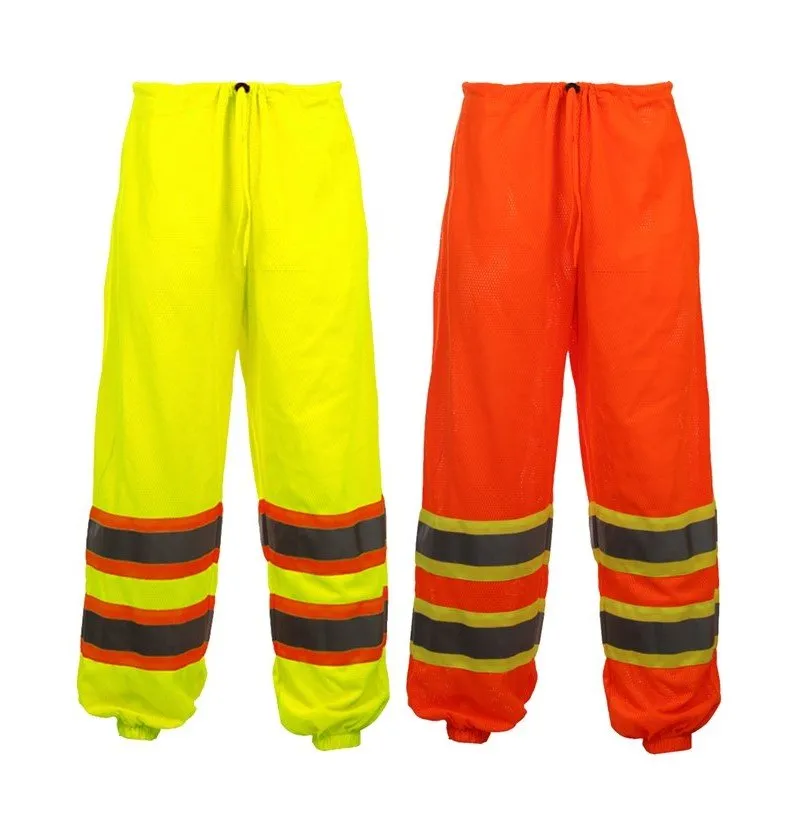 Hi-Vis Mesh Pants (PK 5 Pairs) - Class E, 2-Tone Reflective Striping