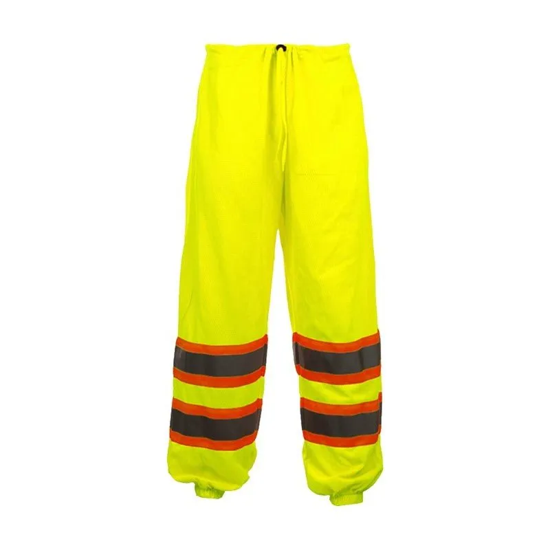 Hi-Vis Mesh Pants (PK 5 Pairs) - Class E, 2-Tone Reflective Striping