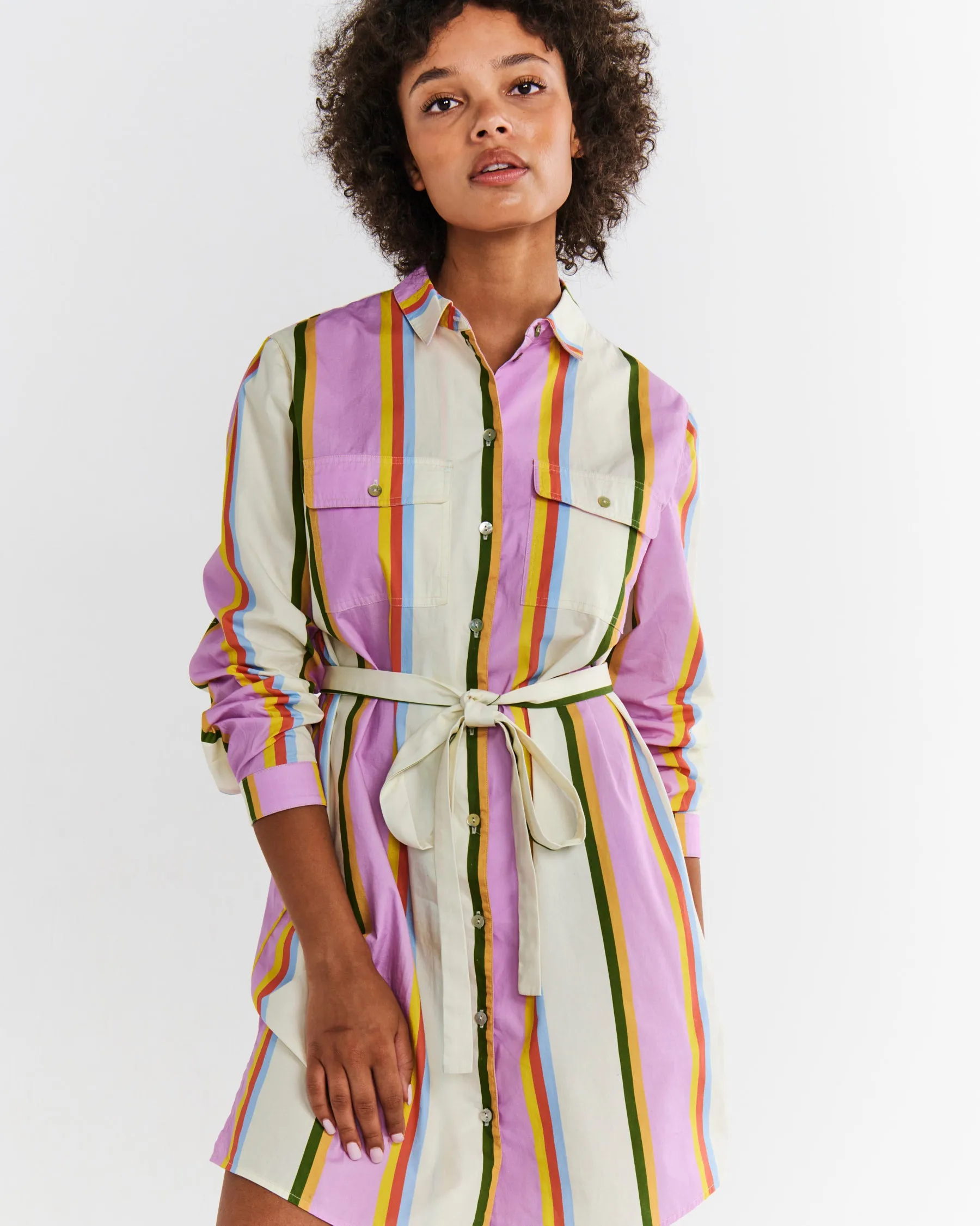 Kip & Co Fez Stripe Adult Sicilian Shirt Dress