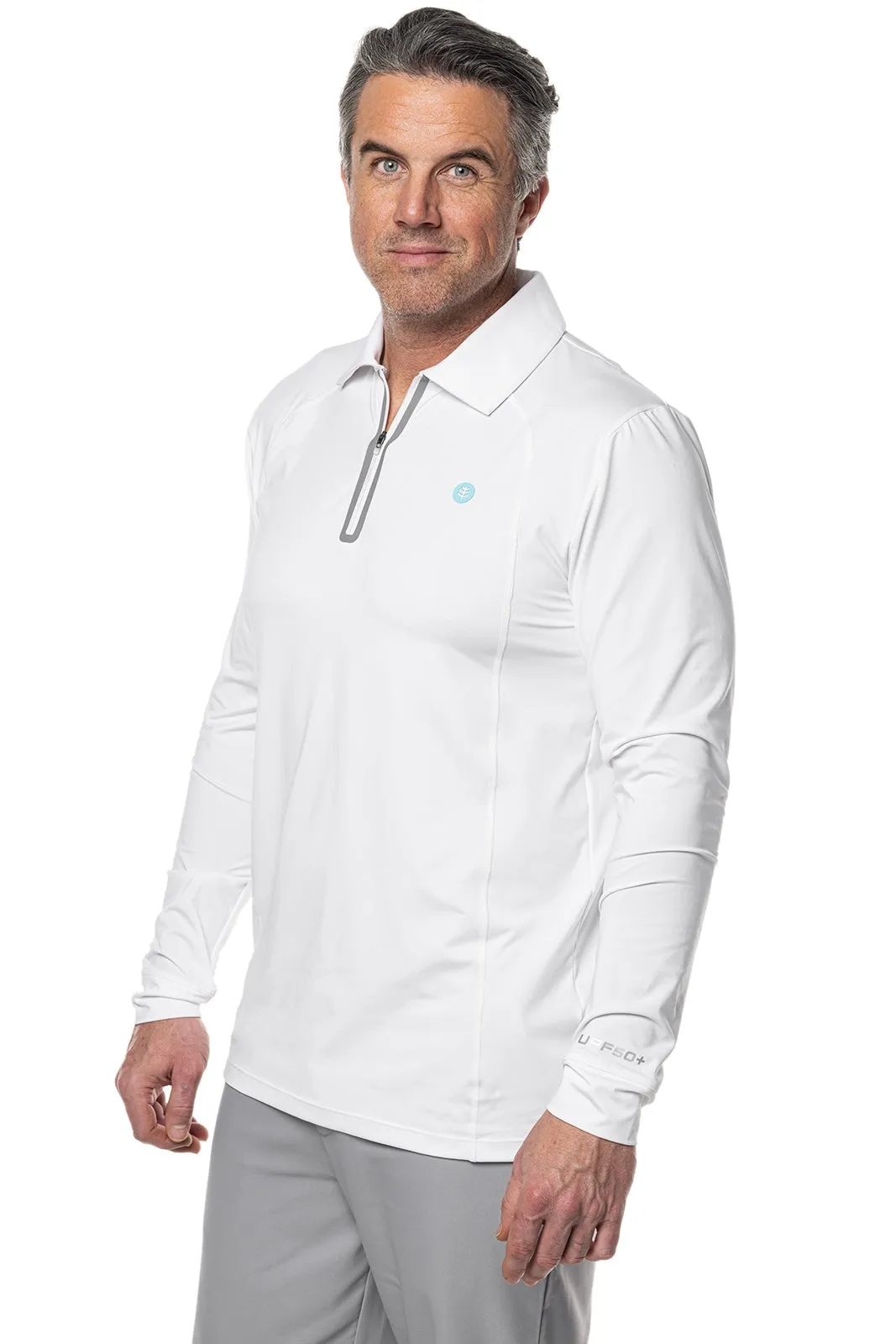 Men's Drive Golf Long Sleeve Polo | White