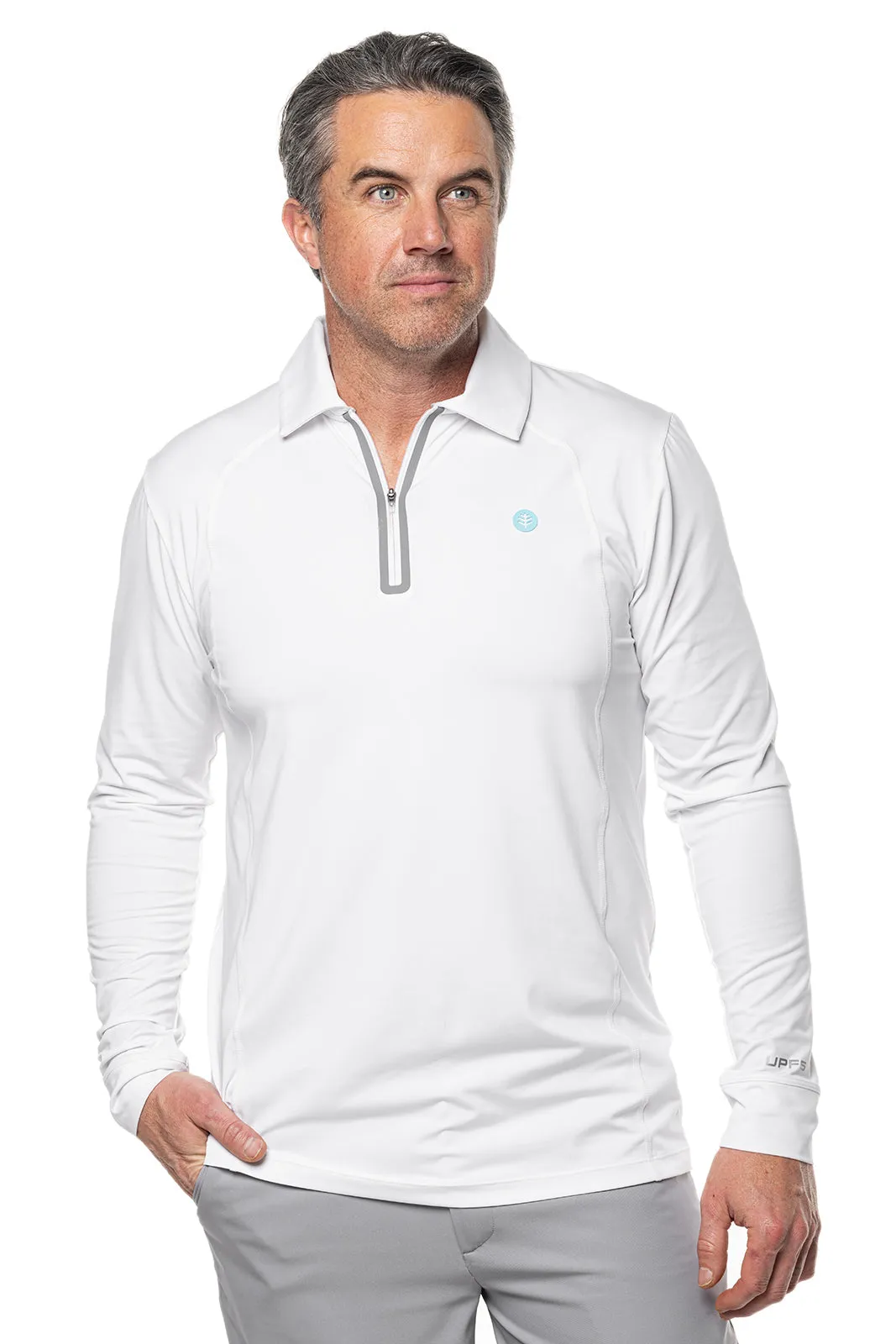 Men's Drive Golf Long Sleeve Polo | White