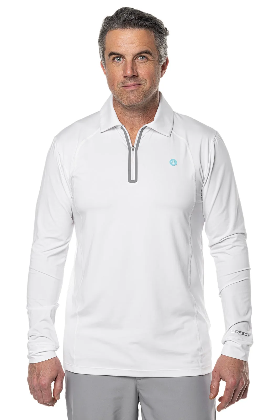 Men's Drive Golf Long Sleeve Polo | White