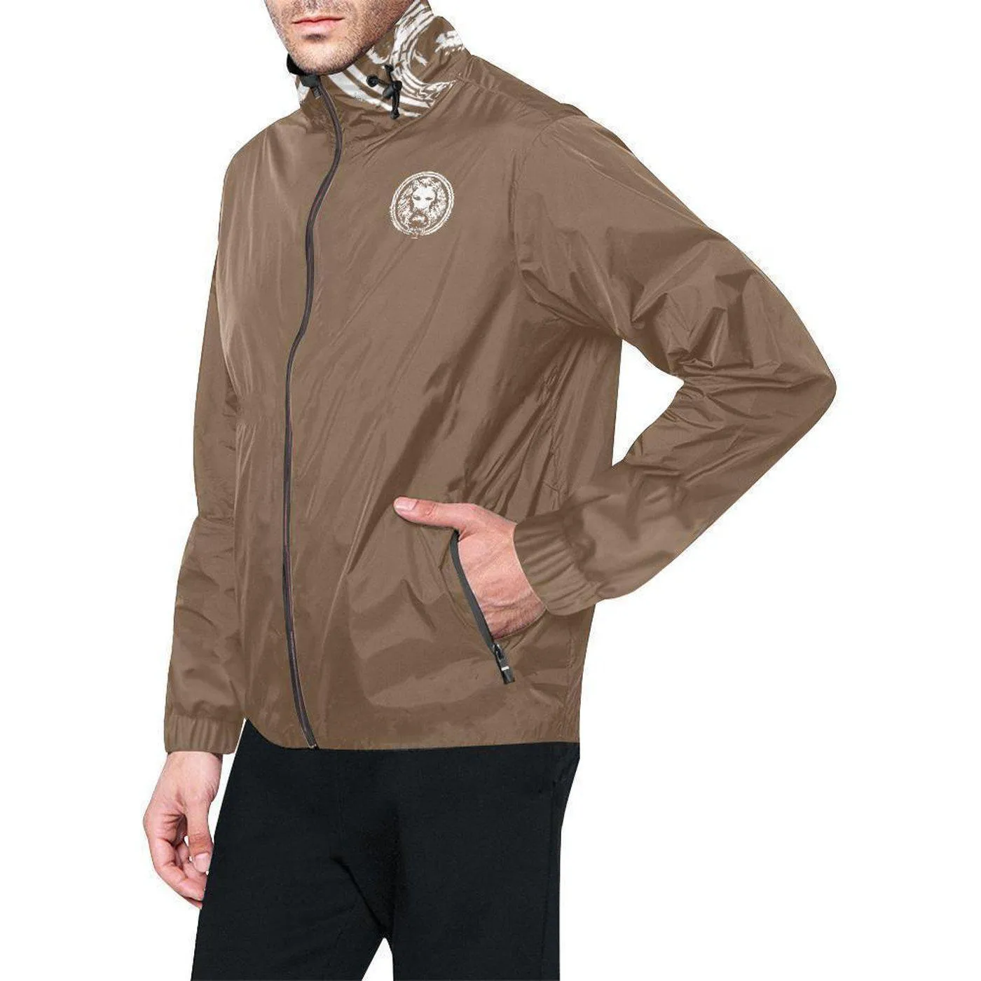 Men's Limited Edition Windbreaker - Brown Back Lion