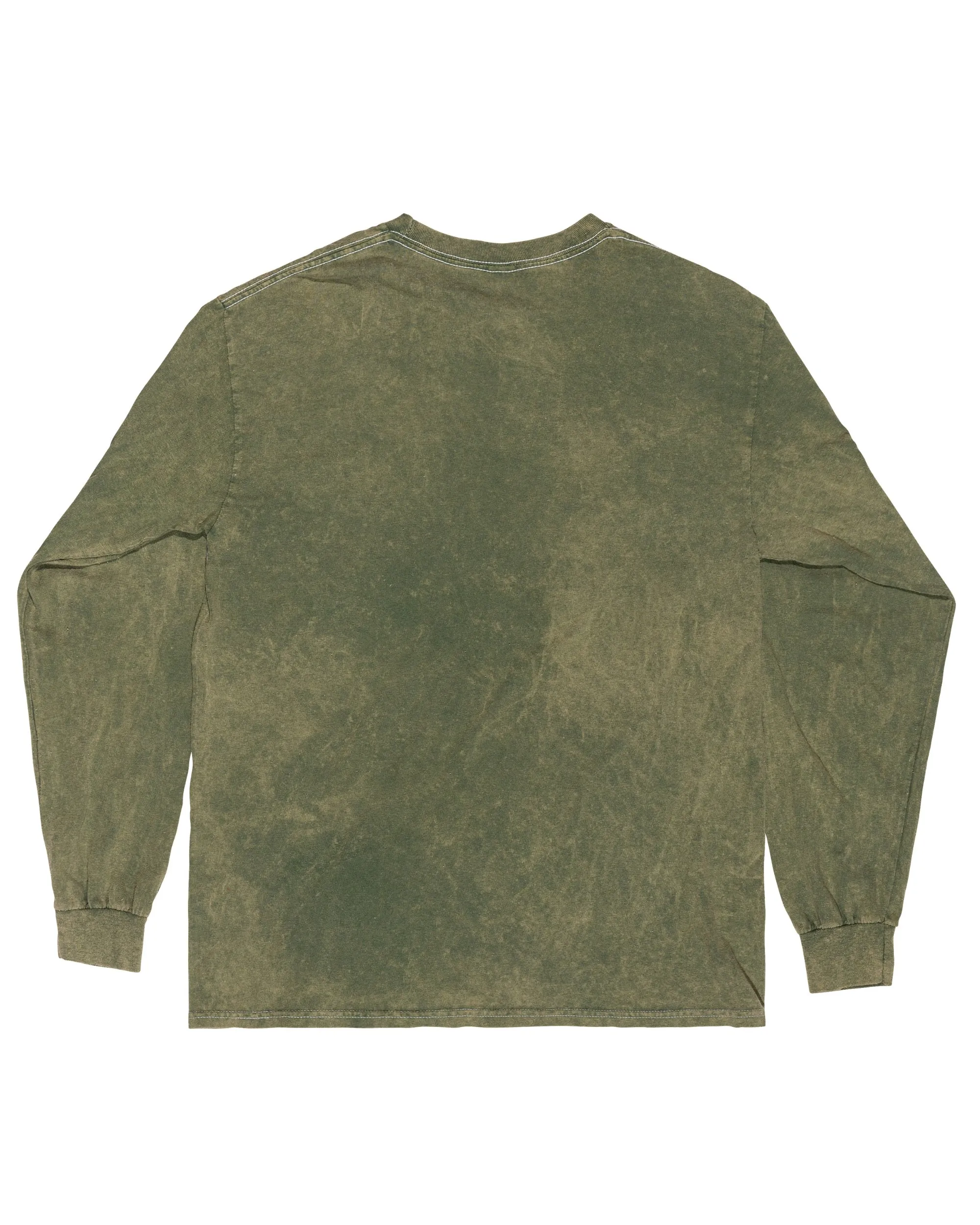 Mineral Wash Long Sleeve Tees - Kale