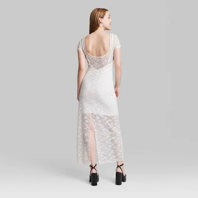 New - Women's Maxi Dress - Wild Fable White Lace L