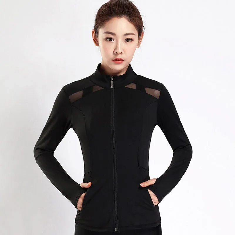 Quick Dry Meshed Zipper Long Sleeve Sweatshirt