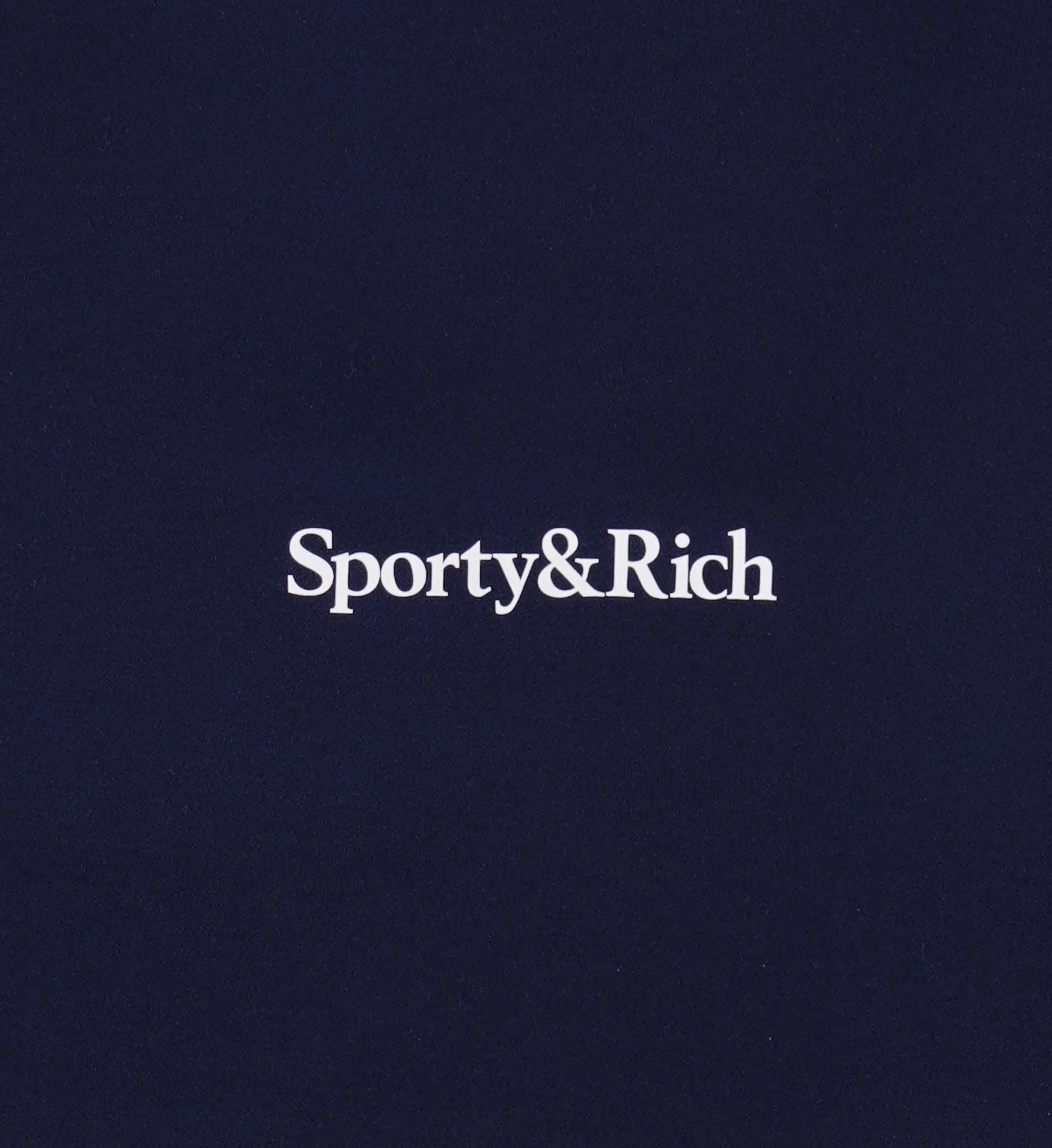 Serif Logo Longsleeve Active Tee - Navy/White