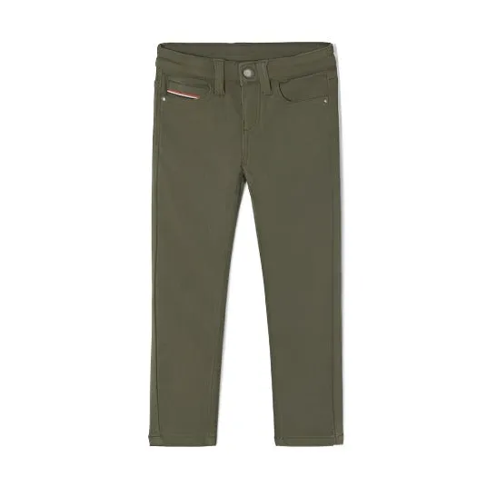 Soft slim fit pants: Pine