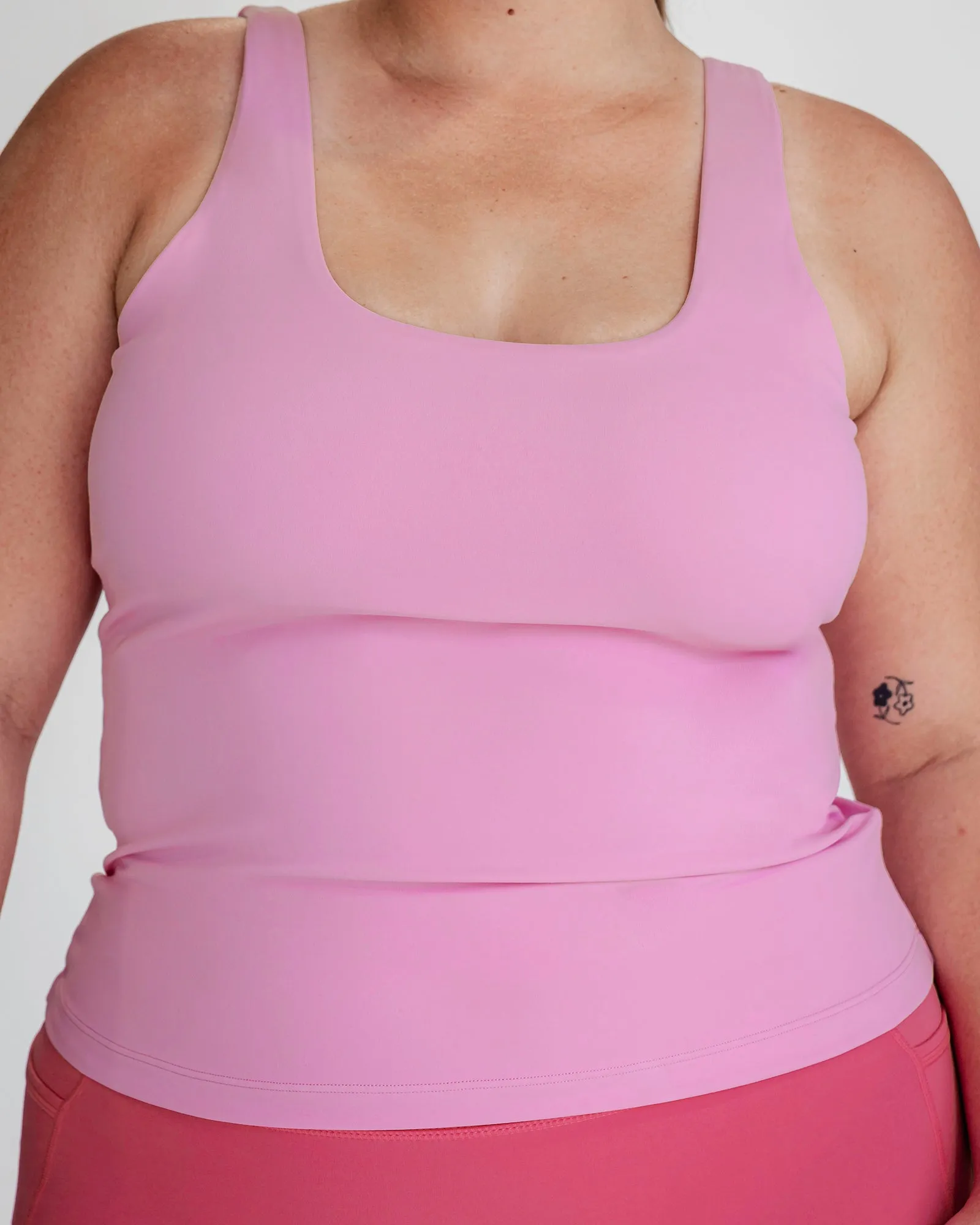 Staple Active Shelf Bra Tank - Bubblegum