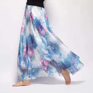 Toleet-Long Skirt for Women, Casual Vintage Clothing, Elegant Bohemian Streetwear, Beach Fashion, Comfortable Y2K Skirts, Summer