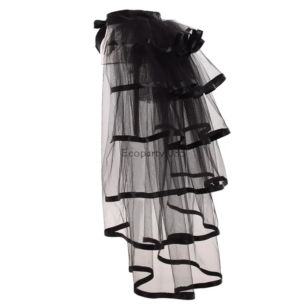 Trendy Tie-on Ruffle Tutu Bustle Skirt