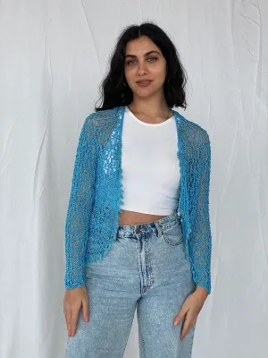 Vintage 90s EASTEX Crochet Cardigan