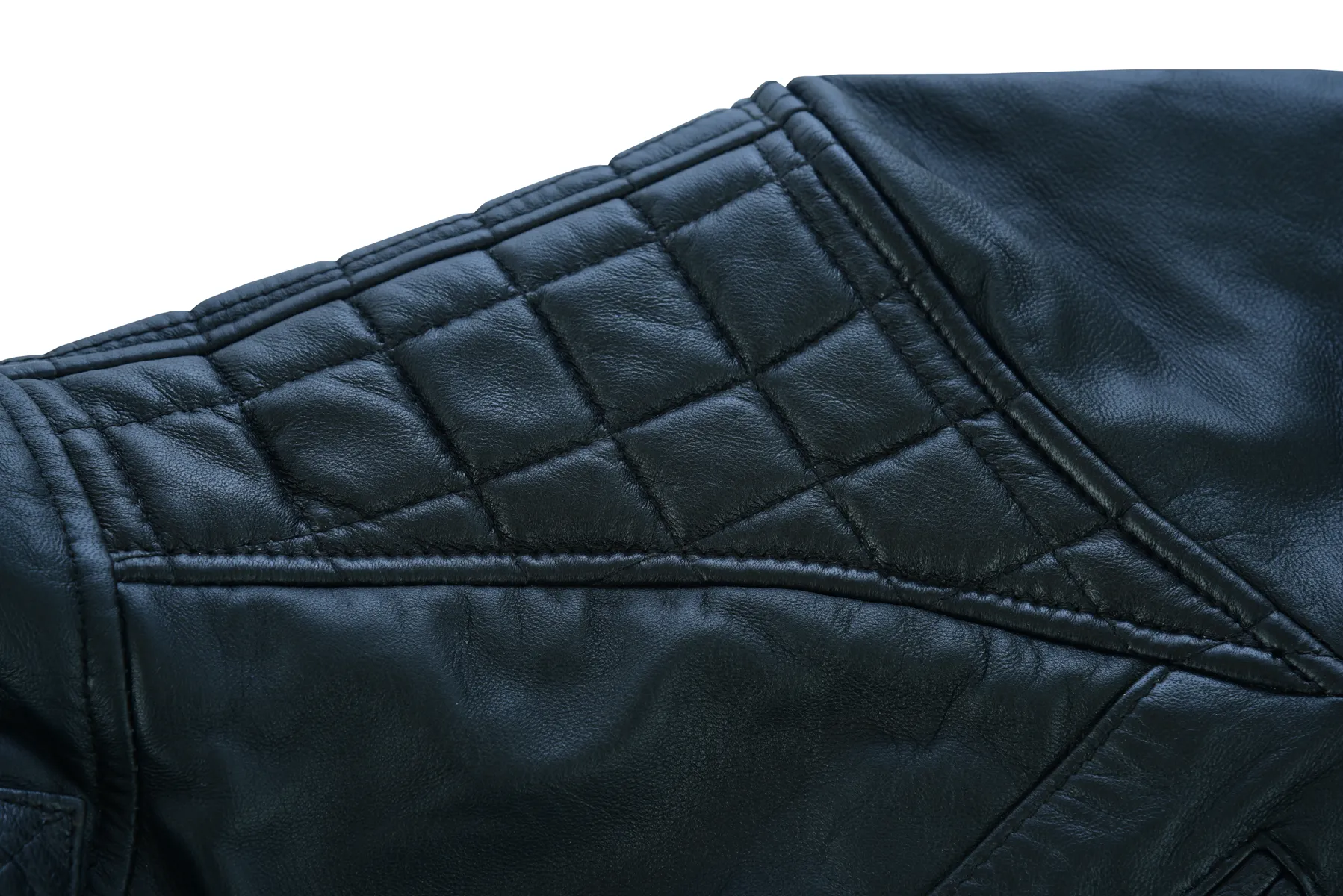 VL550B Vance Leathers' Men's Cafe Racer Gatsby Black Waxed Lambskin Motorcycle Leather Jacket