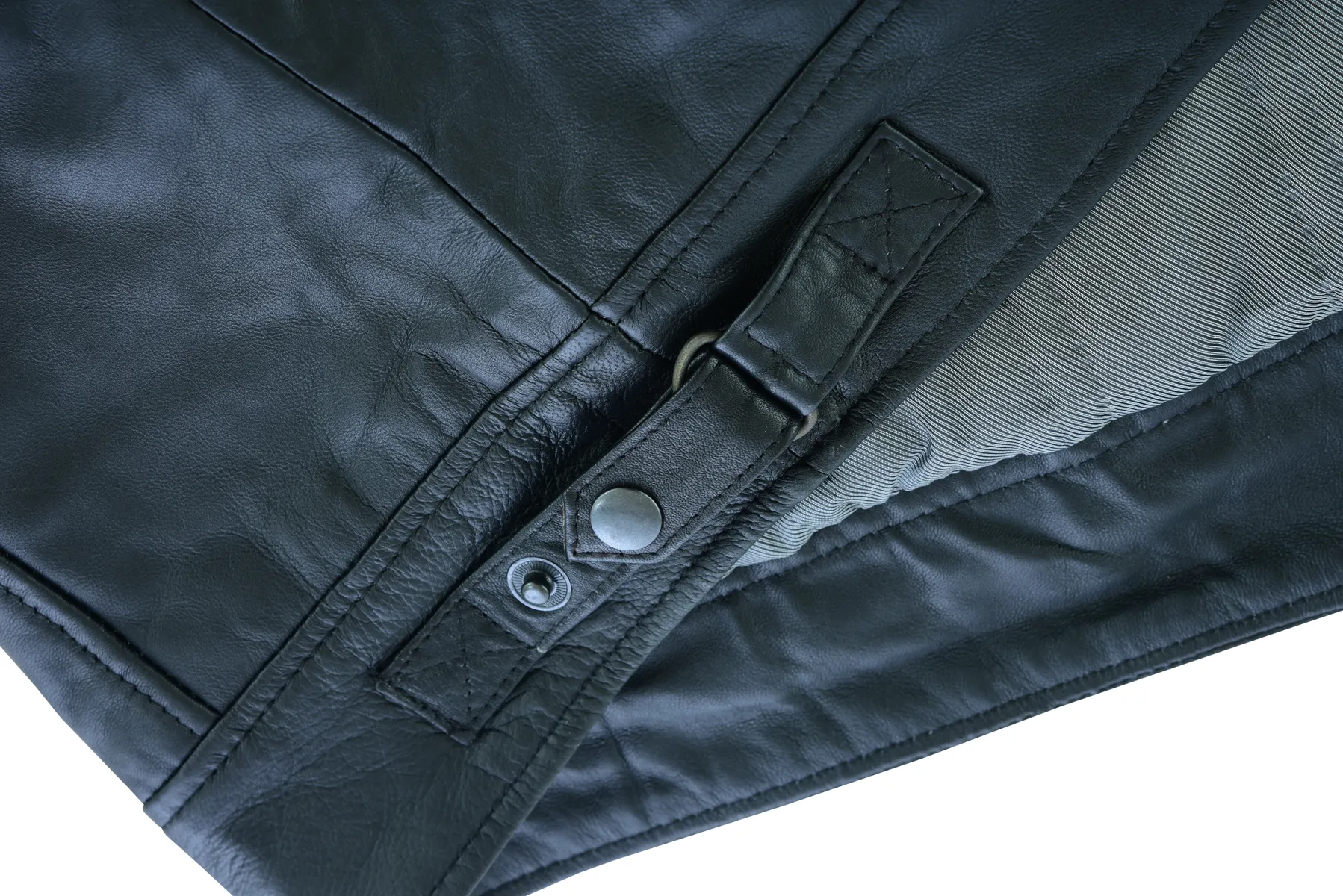 VL550B Vance Leathers' Men's Cafe Racer Gatsby Black Waxed Lambskin Motorcycle Leather Jacket