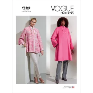 Vogue Pattern V1866 Misses' Coat