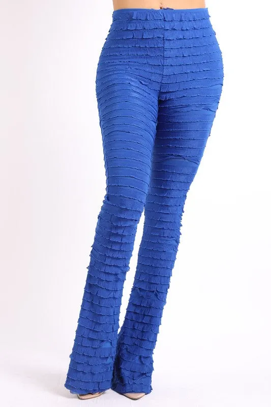 Women's Ruffle textured leggings