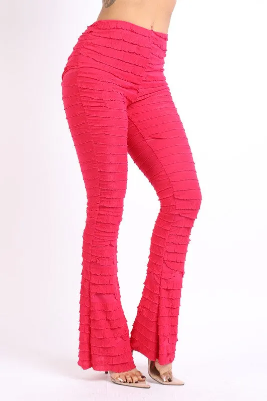 Women's Ruffle textured leggings