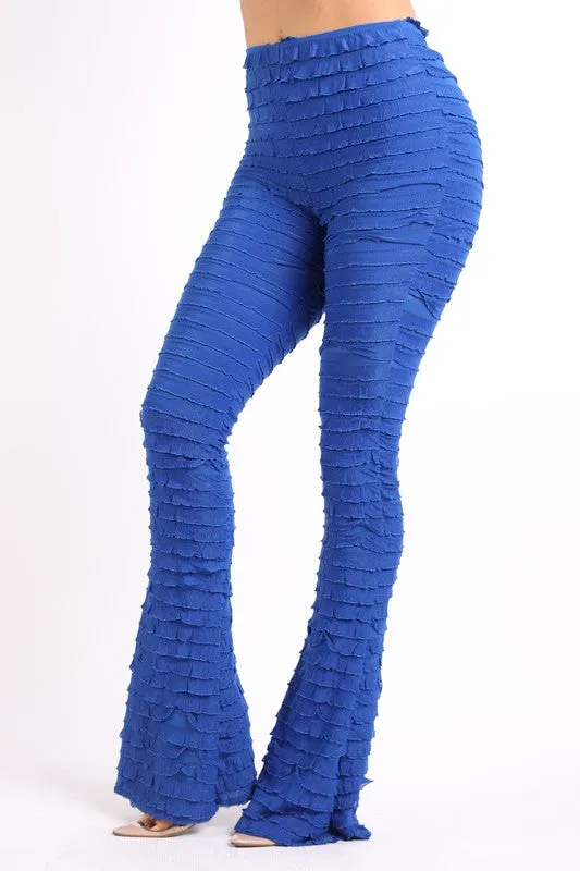 Women's Ruffle textured leggings