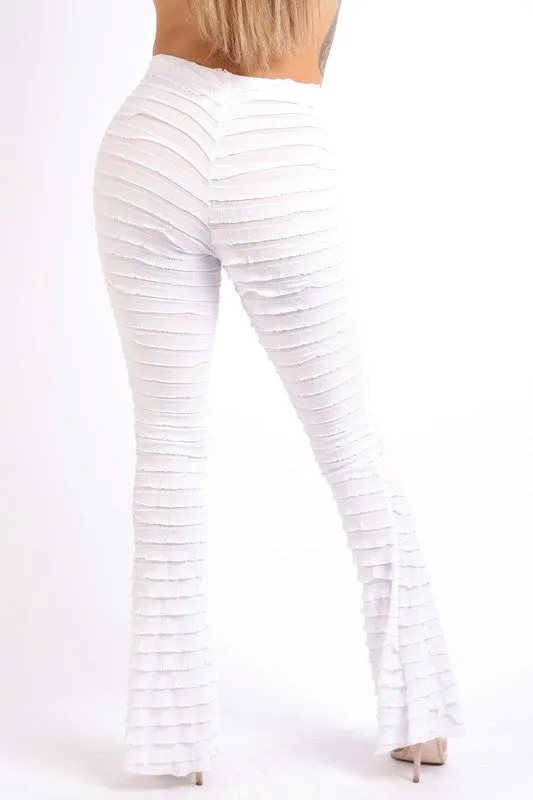 Women's Ruffle textured leggings