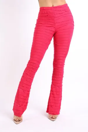 Women's Ruffle textured leggings