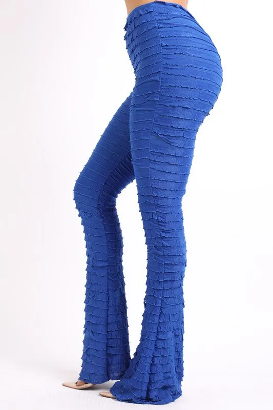 Women's Ruffle textured leggings