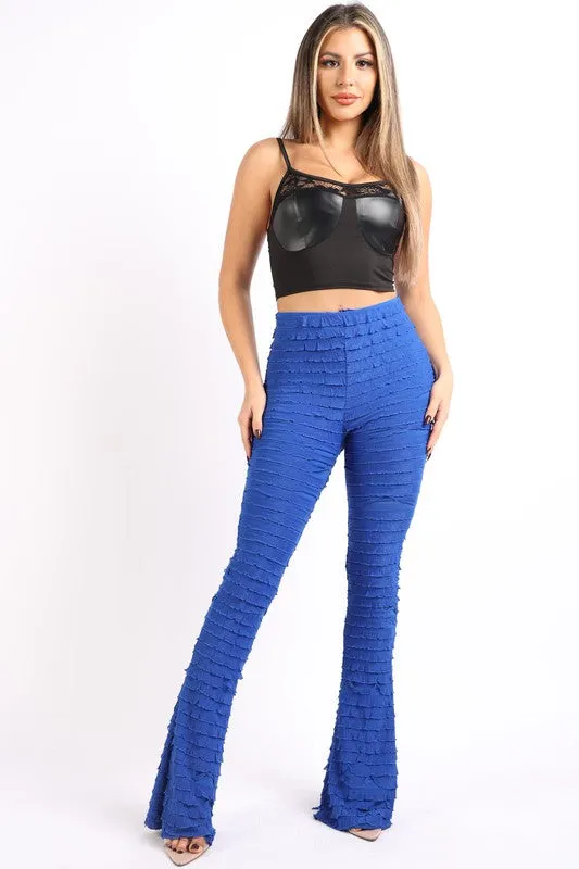 Women's Ruffle textured leggings