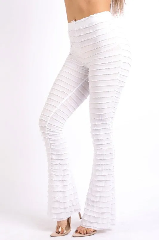 Women's Ruffle textured leggings